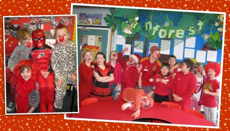 Red Nose Day at Stretton Handley Primary School